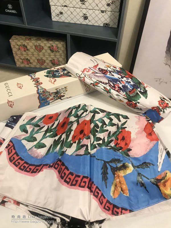 GUCCI古馳傘 怪獸新款 最新火爆單品 G家自動傘 晴雨傘 防曬隔熱 防紫外線  zm1100